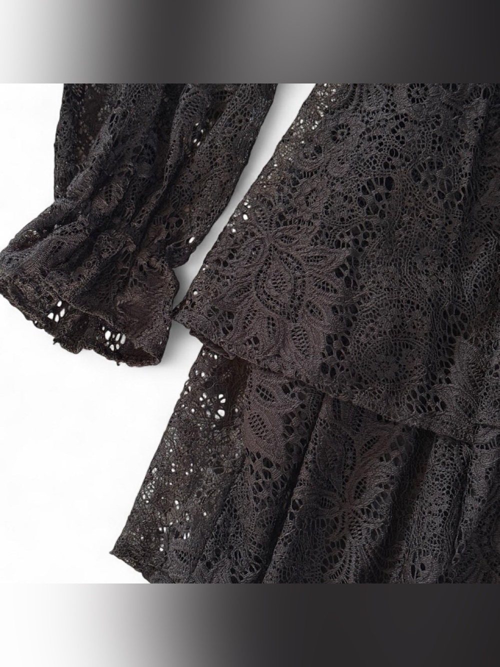 BlackMilk Immortal Lace Tier Dress 🖤 Goth Fairy Witchy Cottagecore - Picture 3 of 8